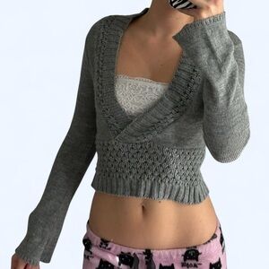 Max Rave Gray Knit Sweater